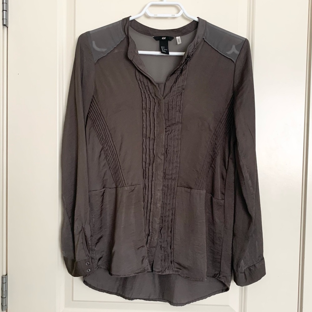 Long sleeve silk Blouse